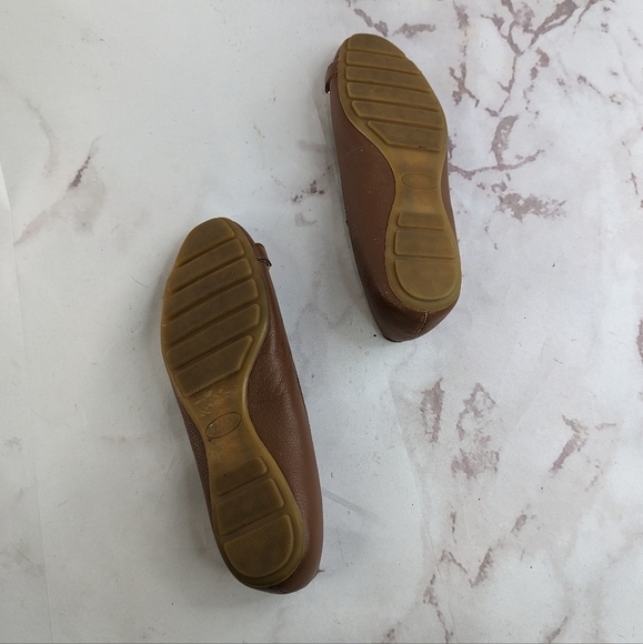 Coach Flats Womens US 6 EUR 37 Camel Tan Slip On Shoe Ballet Gold Bianca - Picture 6 of 11